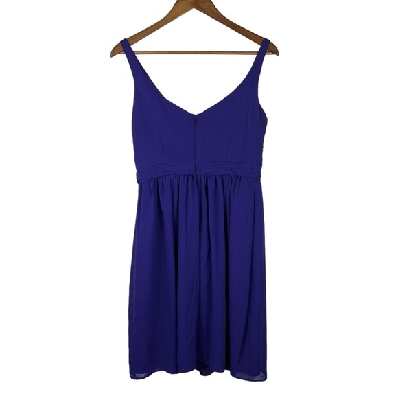 DAVID'S BRIDAL CHIFFON/POLY SHORT BRIDESMAID PARTY DRESS - Picture 6 of 9